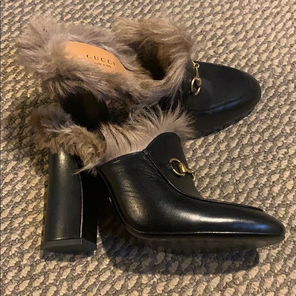 GUCCI Princetown Faux Fur Heels | Sizes: 39.5 - Picture 5 of 5